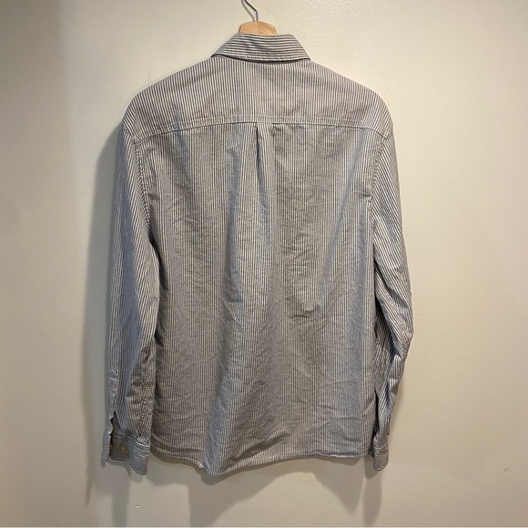 Johnnie O Blue Stripe Long Sleeve Button Down Shirt Mens Large *NOTE - Picture 3 of 10